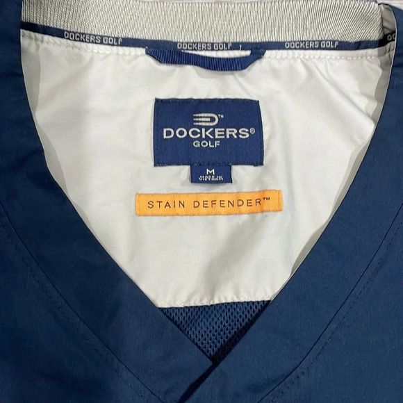 Dockers Golf Stain Defender V-Neck Pullover Windbreaker Jacket M - Picture 4 of 15